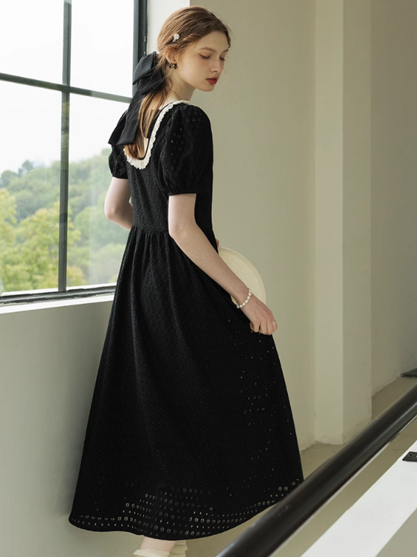 Black Berry Frill Charm Dress