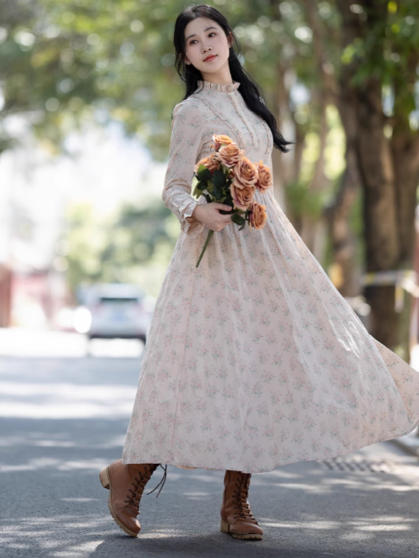 Springtime Serenade Floral Dress