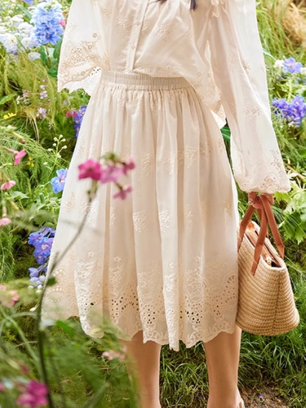 Secret Garden Embroidered Skirt