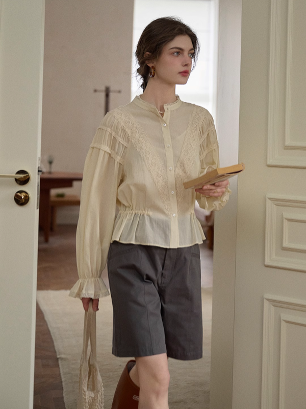 Nora's Ivory Elegance Blouse