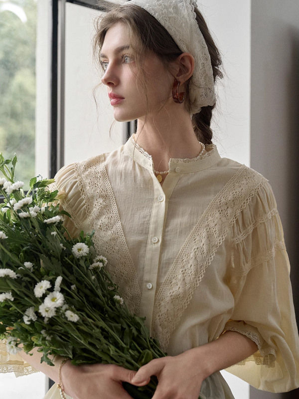 Nora's Ivory Elegance Blouse