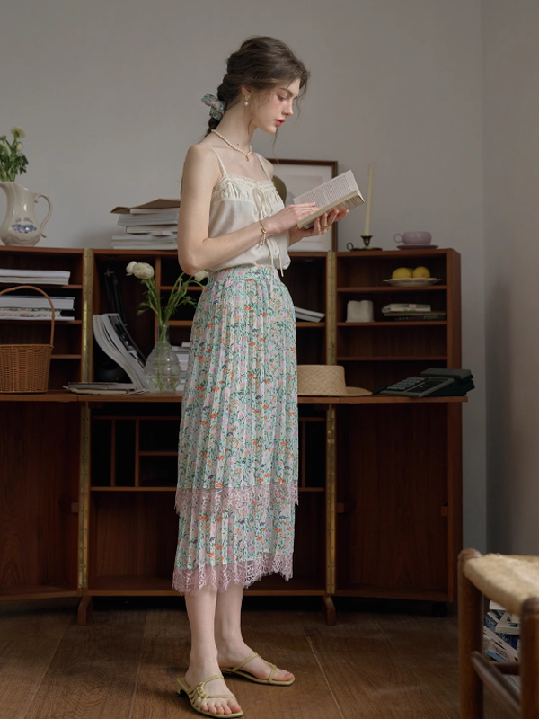 Ava's Floral Whisper Skirt