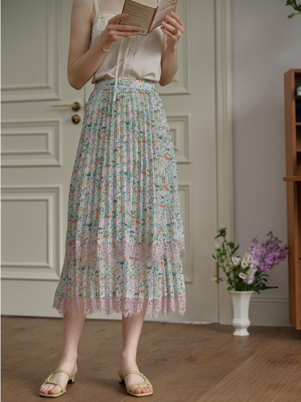 Ava's Floral Whisper Skirt