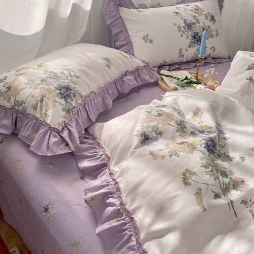 Purple Floral Comfort Bedding Set