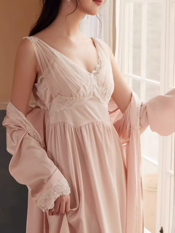 Ethereal Princess Pink Nightgown Set