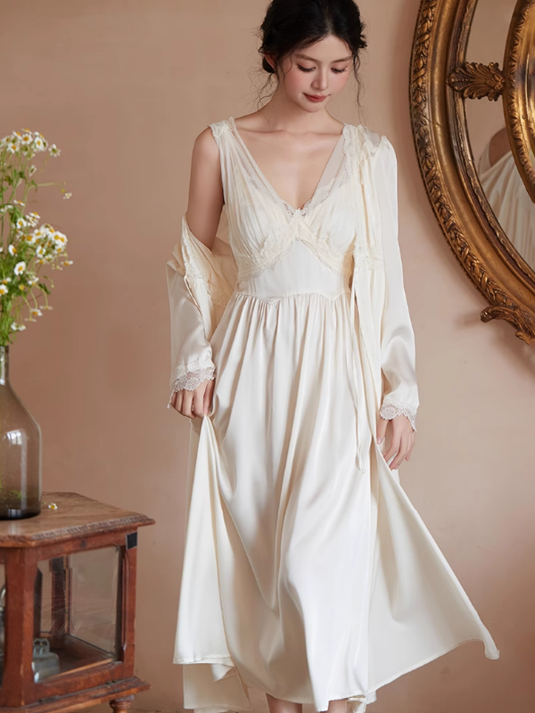 Ethereal Princess White Nightgown Set