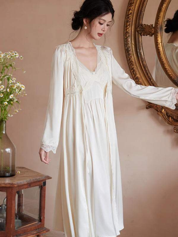 Ethereal Princess White Nightgown Set