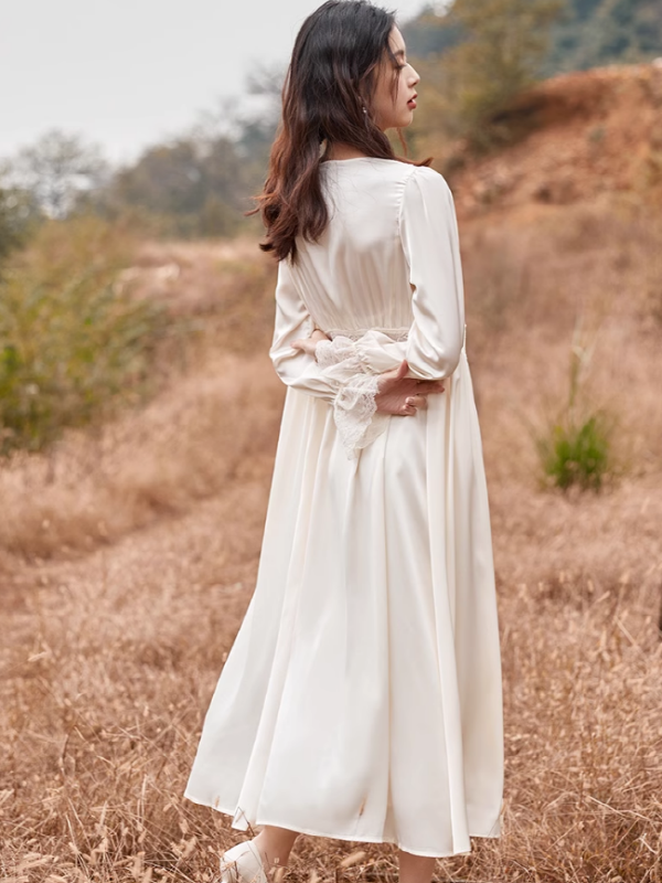 Elowen's Ethereal Ivory Nightgown Set