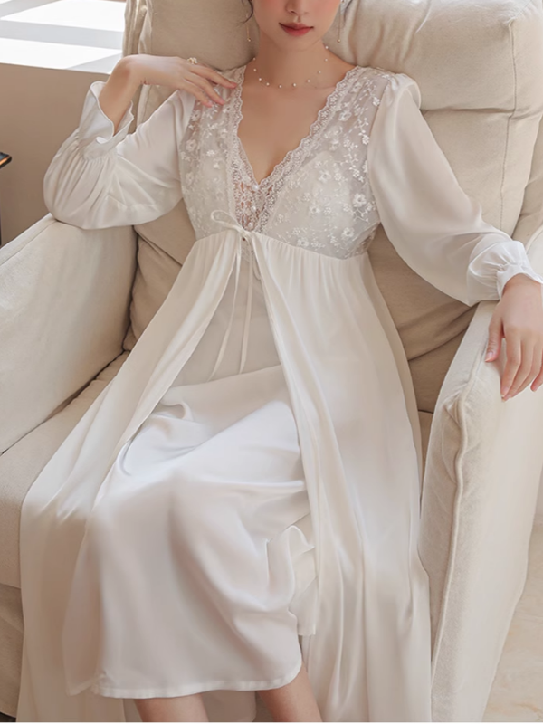 Luna's Grace White Nightgown Set