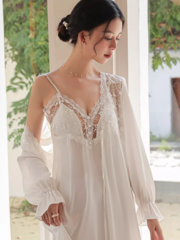 Luna's Grace White Nightgown Set