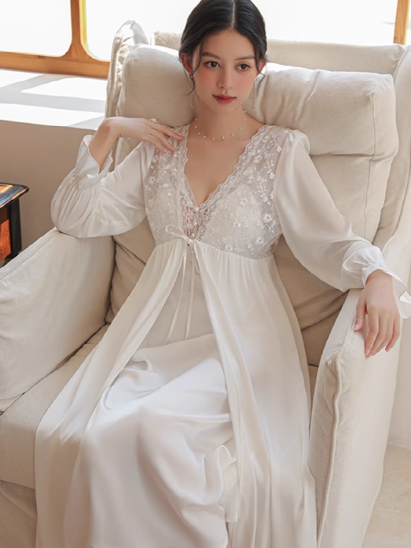 Luna's Grace White Nightgown Set