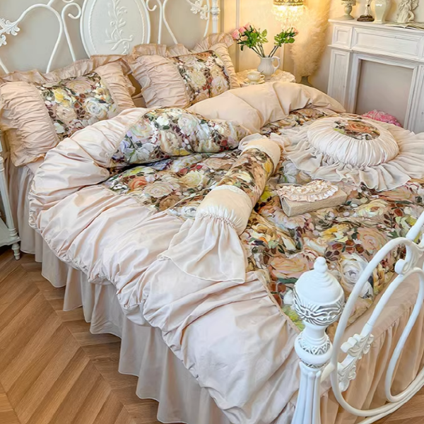 Vintage Rose Princess Cotton Bedding Set