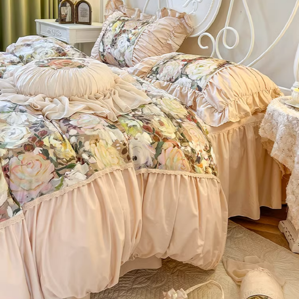 Vintage Rose Princess Cotton Bedding Set