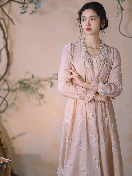 Sophia's Vintage Lace Pink Dress