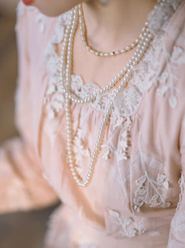 Sophia's Vintage Lace Pink Dress