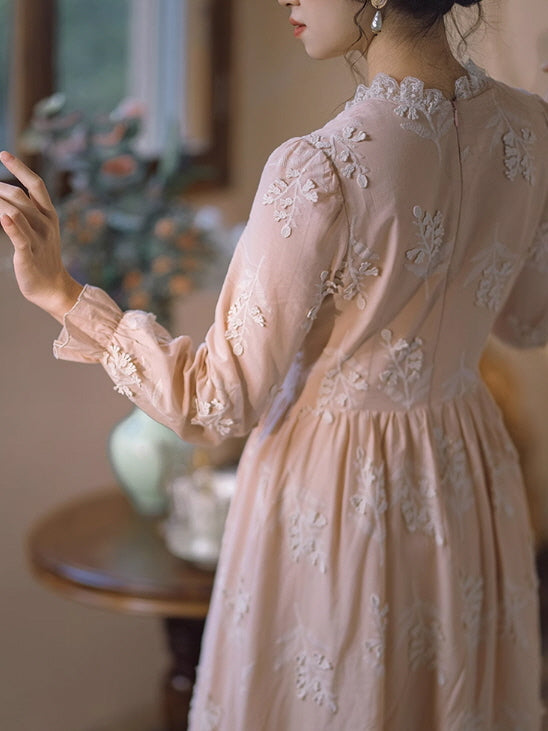 Sophia's Vintage Lace Pink Dress