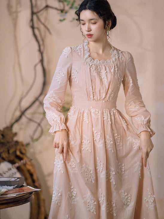 Sophia's Vintage Lace Pink Dress