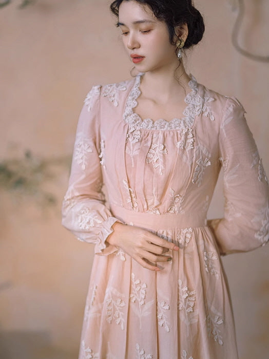 Sophia's Vintage Lace Pink Dress