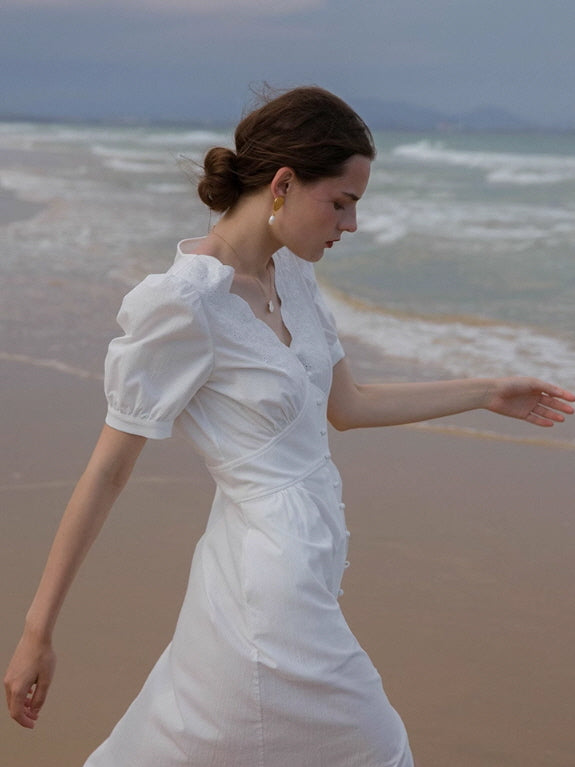 Charlotte's Sea Breeze White Summer Dress