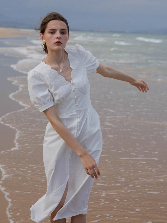 Charlotte's Sea Breeze White Summer Dress