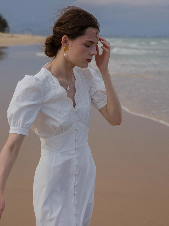 Charlotte's Sea Breeze White Summer Dress