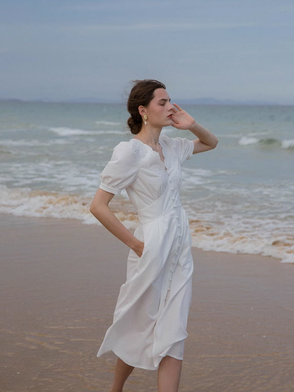 Charlotte's Sea Breeze White Summer Dress