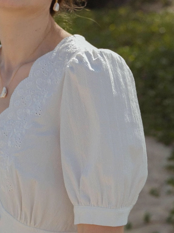 Charlotte's Sea Breeze White Summer Dress