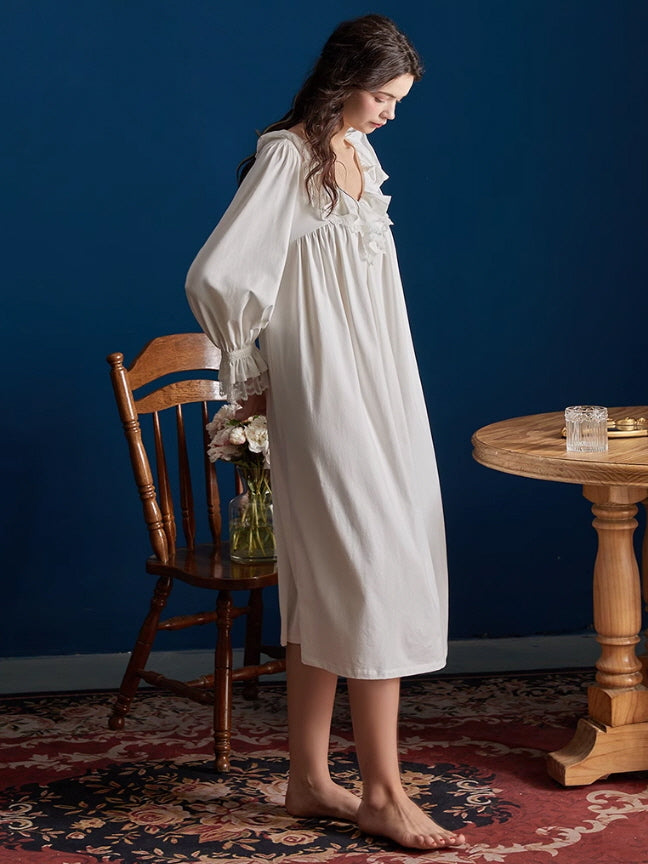 Serenade of Lace Ruffle Nightdress