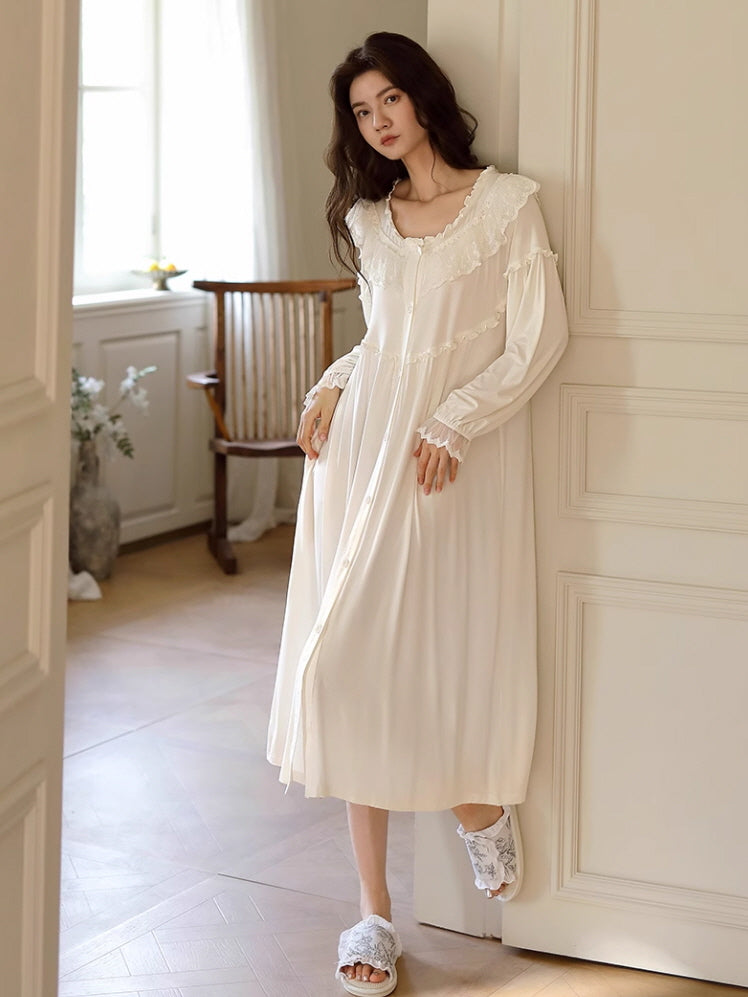 Vintage Lace Modal Nightgown