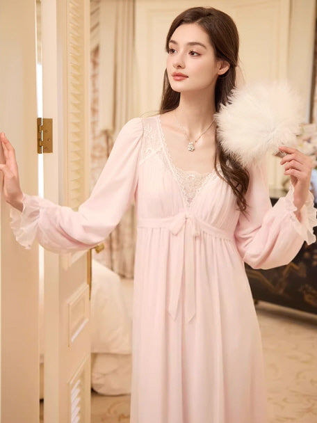 Blush Lace Elegance Nightgown