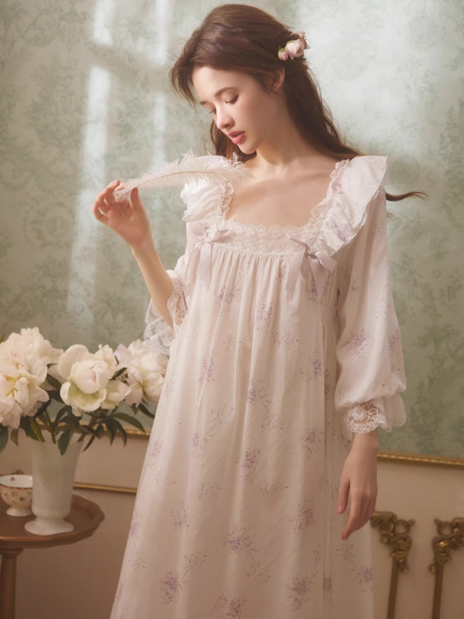 Lavender Whisper Cotton Nightgown