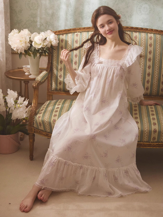 Lavender Whisper Cotton Nightgown