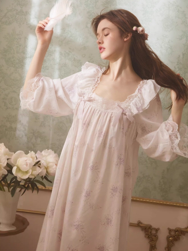 Lavender Whisper Cotton Nightgown