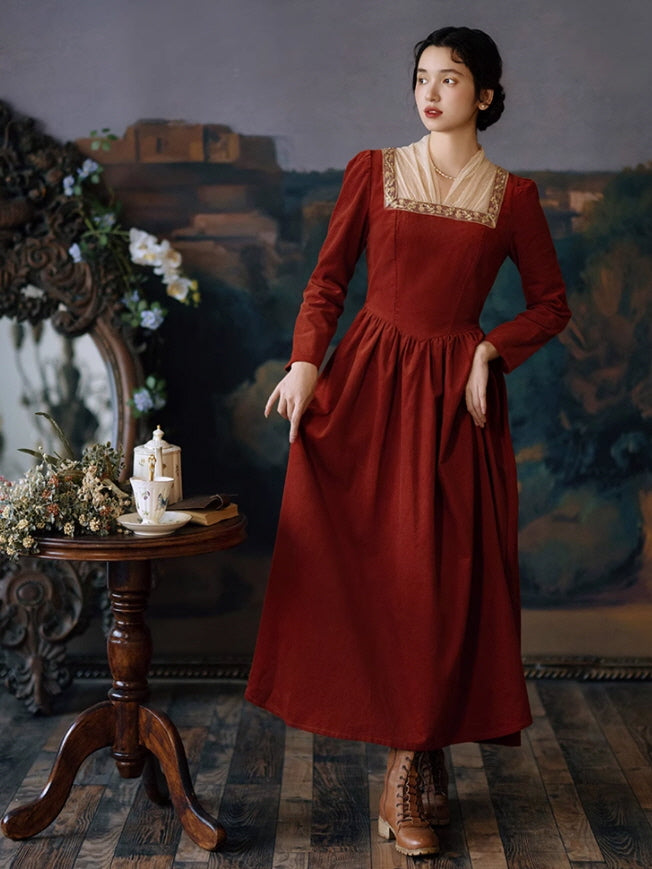 Rust Red Vintage Cotton Dress