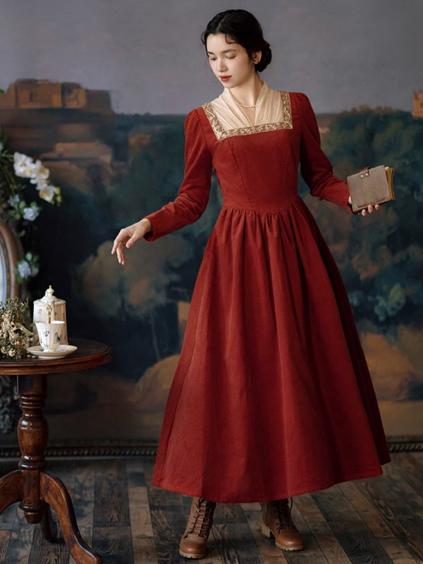 Rust Red Vintage Cotton Dress