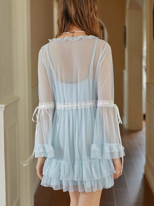 Light Blue Princess Nightgown Set