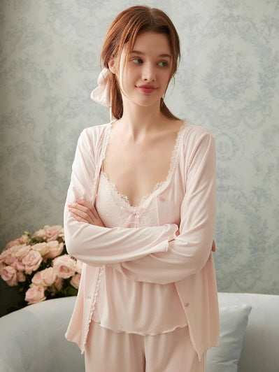 Delicate Lace Modal Pajama Set