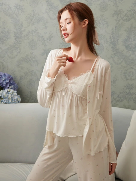 Delicate Lace Modal Pajama Set