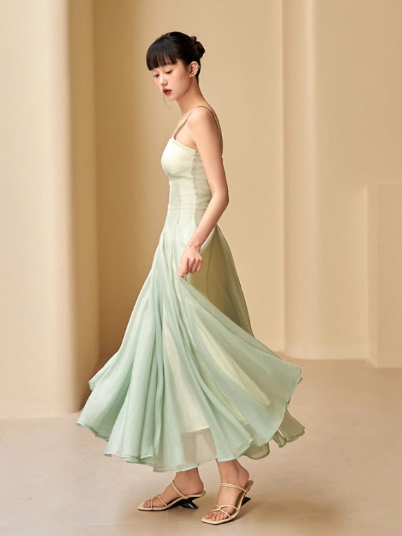 Ethereal Pastel Chiffon Dress