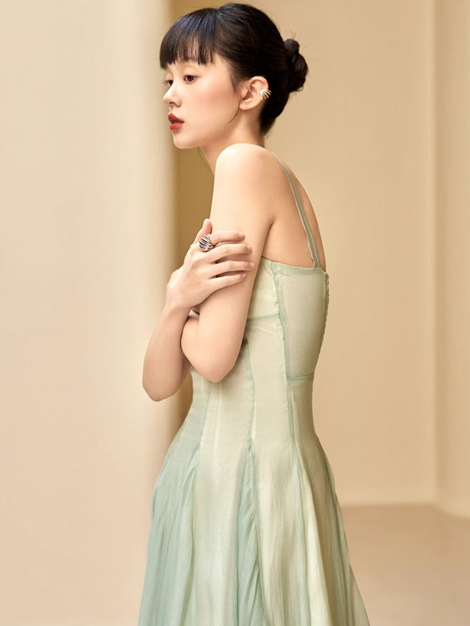 Ethereal Pastel Chiffon Dress