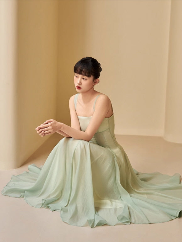 Ethereal Pastel Chiffon Dress