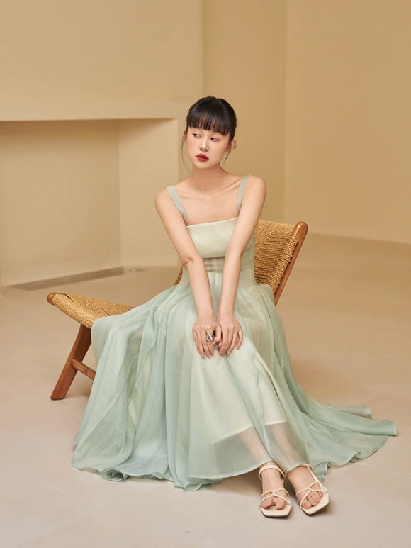 Ethereal Pastel Chiffon Dress