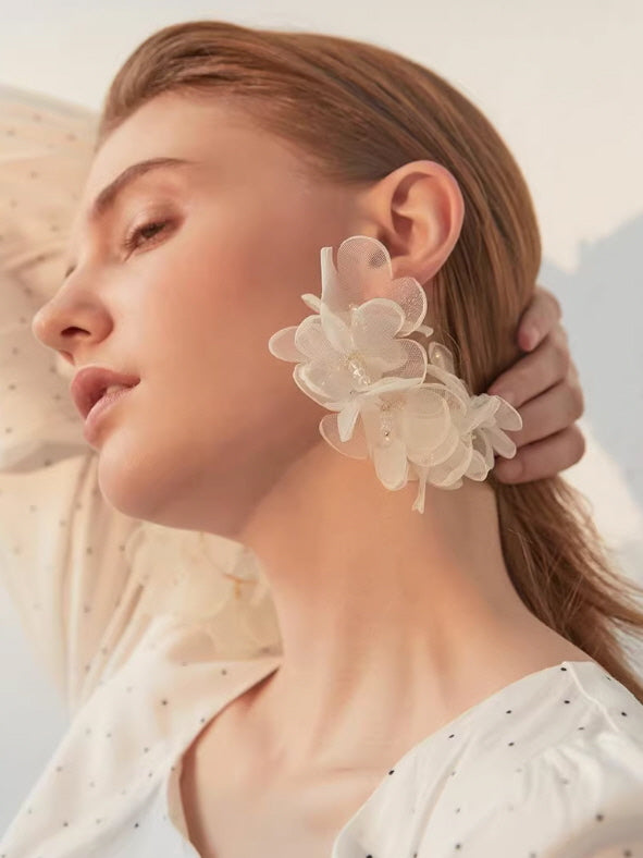 Whimsical Bloom Organza Earrings