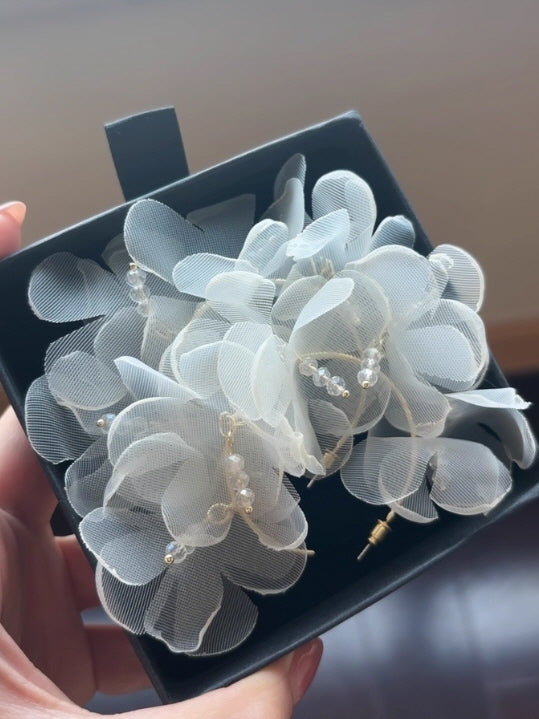 Whimsical Bloom Organza Earrings