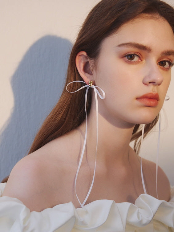 Ribbon Whisper Bow Earrings