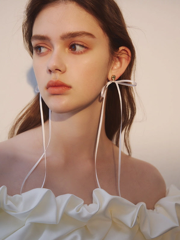 Ribbon Whisper Bow Earrings