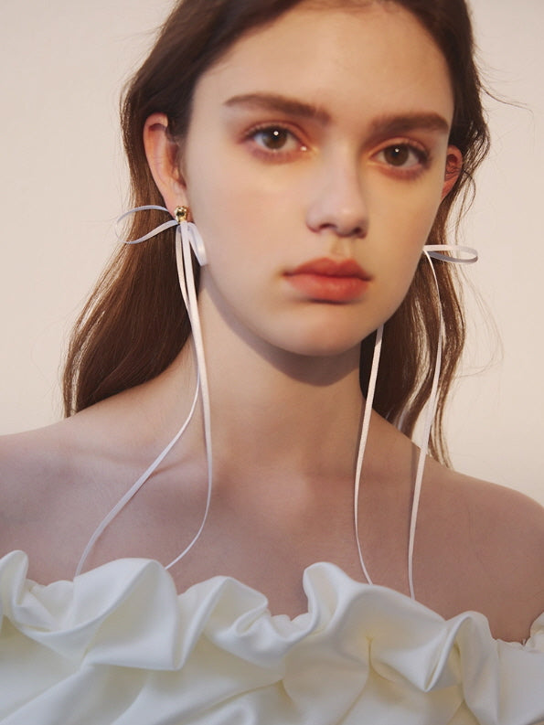 Ribbon Whisper Bow Earrings