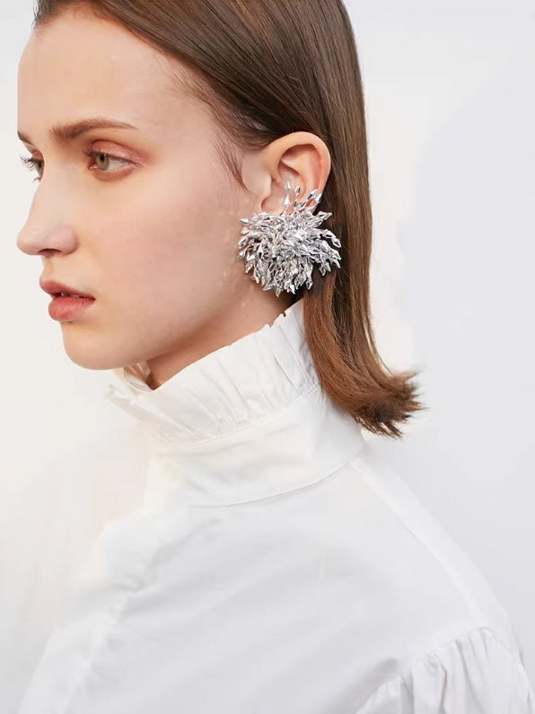 Crystal Cluster Statement Earrings