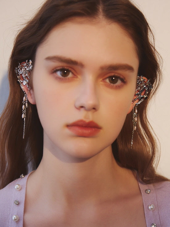 Fairycore Crystal Ear Cuff Earrings