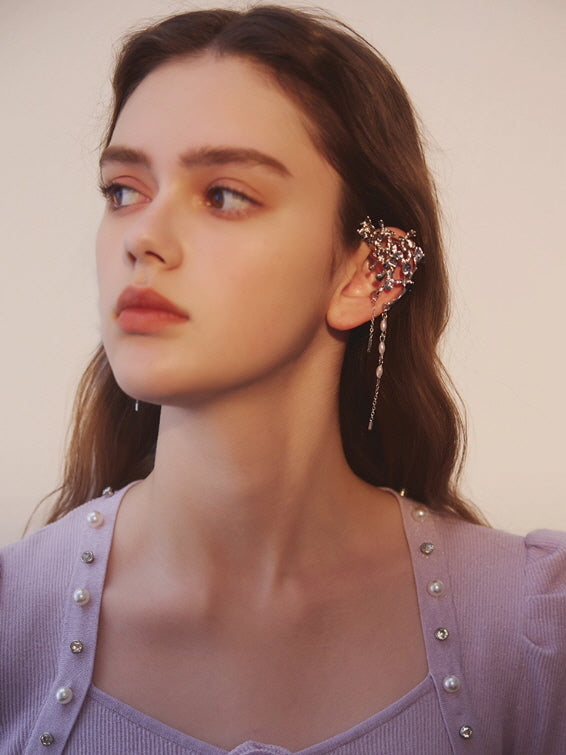 Fairycore Crystal Ear Cuff Earrings